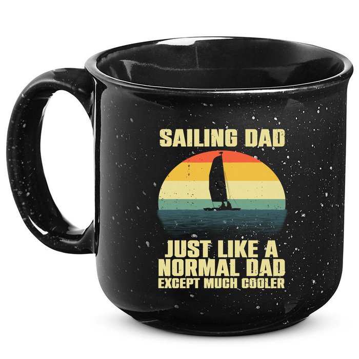 Funny Sailing Art For Dad Sailing Sailor Sail Sailboat 15oz Campfire Ceramic Mug