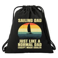 Funny Sailing Art For Dad Sailing Sailor Sail Sailboat Drawstring Bag