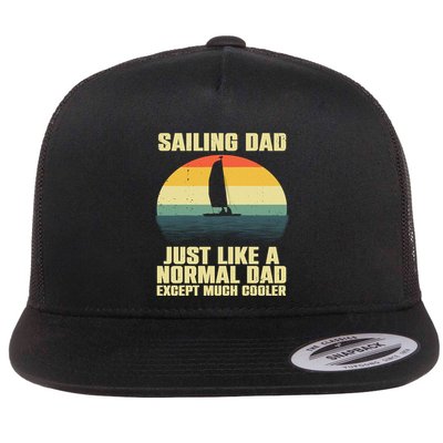 Funny Sailing Art For Dad Sailing Sailor Sail Sailboat Flatbill Hat