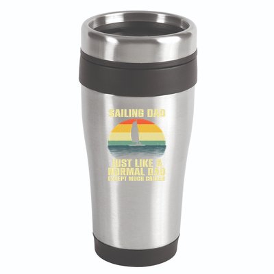 Funny Sailing Art For Dad Sailing Sailor Sail Sailboat 16oz Travel Tumbler