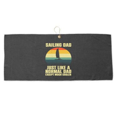 Funny Sailing Art For Dad Sailing Sailor Sail Sailboat Large Microfiber Waffle Golf Towel