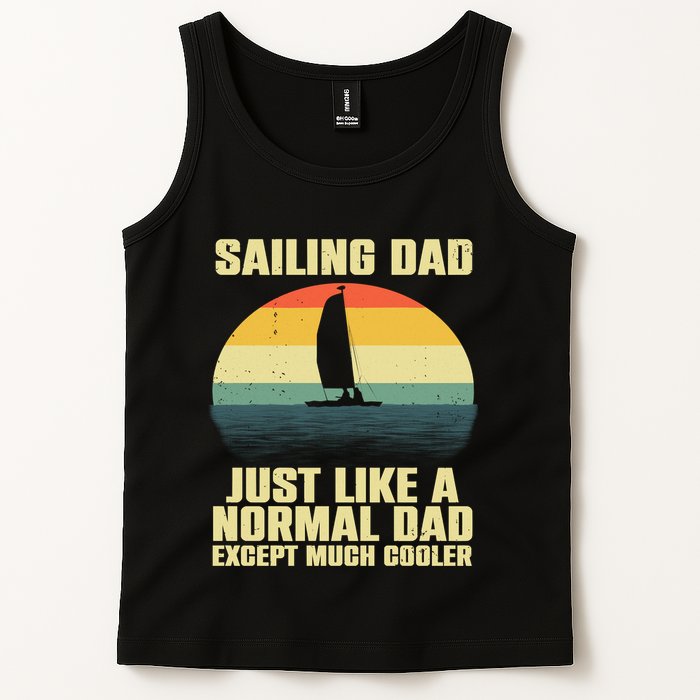 Funny Sailing Art For Dad Sailing Sailor Sail Sailboat Tank Top