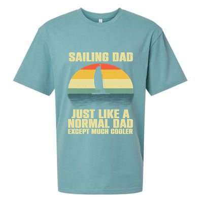 Funny Sailing Art For Dad Sailing Sailor Sail Sailboat Sueded Cloud Jersey T-Shirt