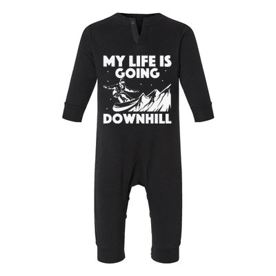 Funny Snowboarding Art For Snowboard Snowboarder Infant Fleece One Piece