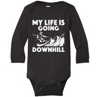 Funny Snowboarding Art For Snowboard Snowboarder Baby Long Sleeve Bodysuit