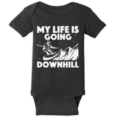 Funny Snowboarding Art For Snowboard Snowboarder Baby Bodysuit