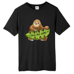 Funny Sloth Arbor Day Deforestation Earth Day Women Tall Fusion ChromaSoft Performance T-Shirt