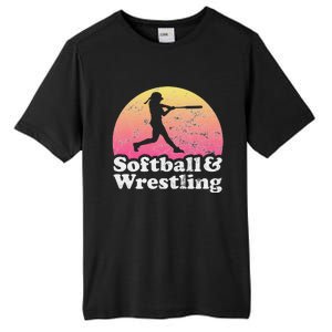 Funny Softball and Wrestling  or Girls Wrestler  Tall Fusion ChromaSoft Performance T-Shirt