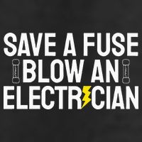 Funny Save A Fuse Blow An Electrician 7 Panel Mesh Trucker Snapback Hat