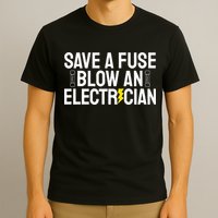 Funny Save A Fuse Blow An Electrician T-Shirt