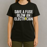 Funny Save A Fuse Blow An Electrician T-Shirt