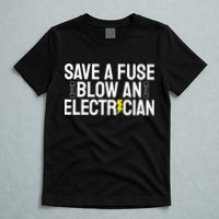 Funny Save A Fuse Blow An Electrician T-Shirt