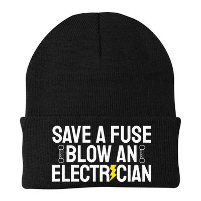 Funny Save A Fuse Blow An Electrician Beanie