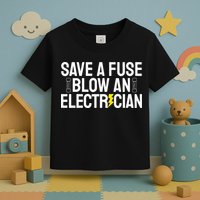 Funny Save A Fuse Blow An Electrician Toddler T-Shirt