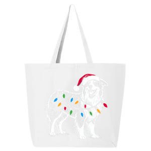 Funny Santa Australian Shepherd Christmas Lights Dog Lover Gift 25L Jumbo Tote