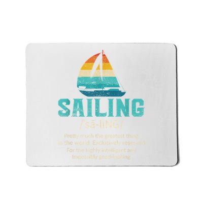 Funny Sailing Art For Dad Men Sailing Sailor Sail Sailboat Mousepad