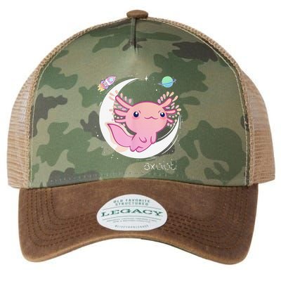 Funny Space Axolotl Kawaii Pastel Goth Japan Anime Comic Legacy Tie Dye Trucker Hat