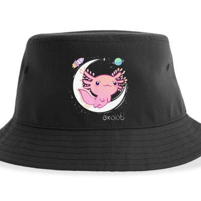 Funny Space Axolotl Kawaii Pastel Goth Japan Anime Comic Sustainable Bucket Hat