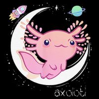 Funny Space Axolotl Kawaii Pastel Goth Japan Anime Comic Flat Bill Trucker Hat
