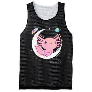 Funny Space Axolotl Kawaii Pastel Goth Japan Anime Comic Mesh Reversible Basketball Jersey Tank