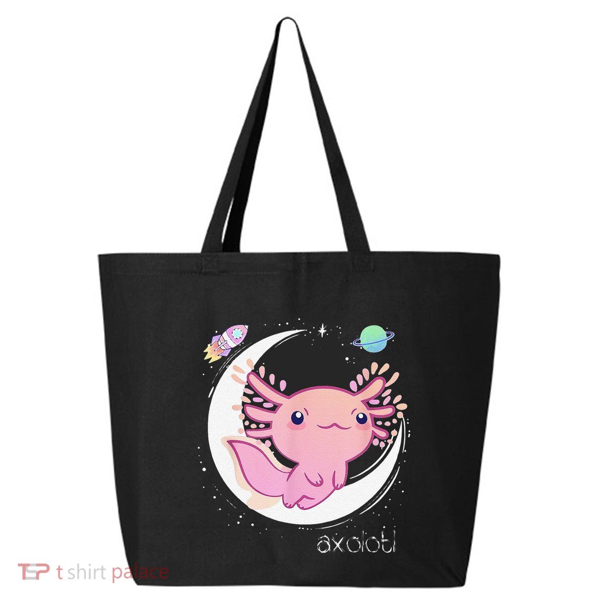 Funny Space Axolotl Kawaii Pastel Goth Japan Anime Comic 25L Jumbo Tote