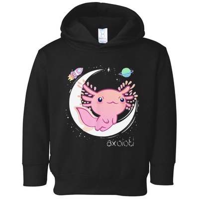 Funny Space Axolotl Kawaii Pastel Goth Japan Anime Comic Toddler Hoodie