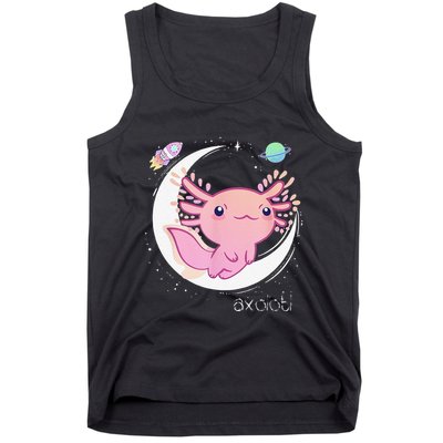 Funny Space Axolotl Kawaii Pastel Goth Japan Anime Comic Tank Top