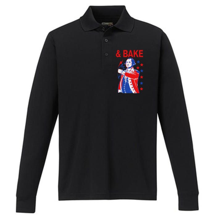 Funny Shake And Bake 4th Of July Couple Matching & Bake Performance Long Sleeve Polo