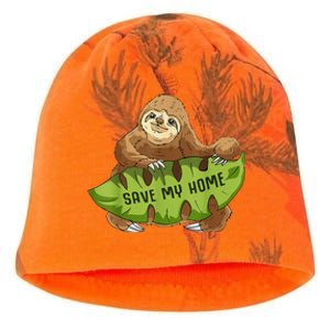 Funny Sloth Arbor Day Deforestation Earth Day Women Kati - Camo Knit Beanie