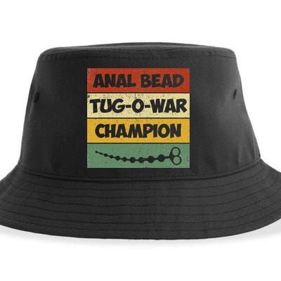 Funny Sayings Anal Bead Tug O War Champion Sustainable Bucket Hat