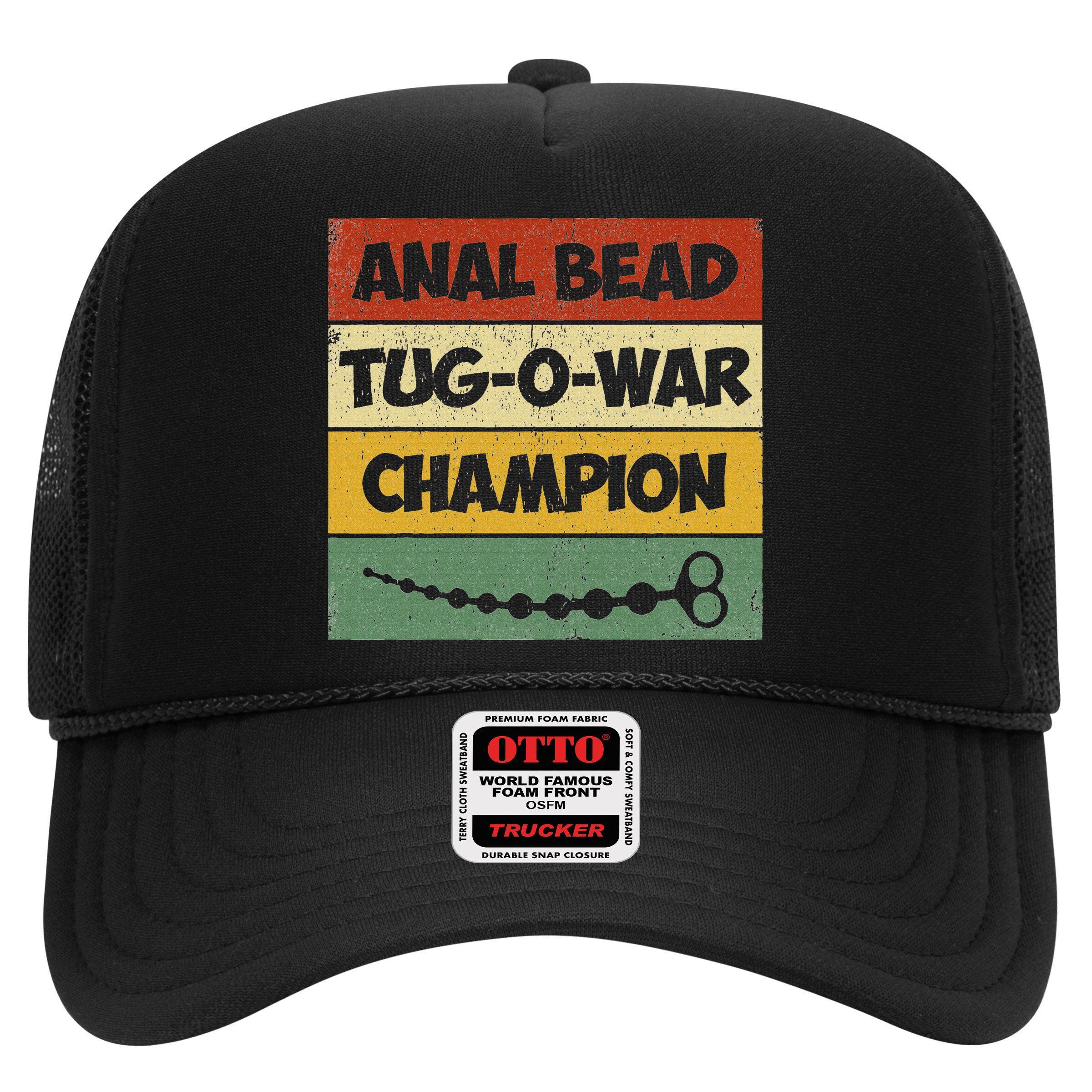 Funny Sayings Anal Bead Tug O War Champion Hat