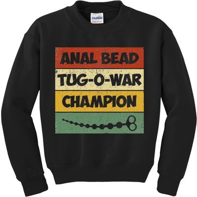 Funny Sayings Anal Bead Tug O War Champion Kids Sweatshirt