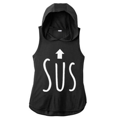 Funny Sus Arrow Gift Ladies PosiCharge Tri-Blend Wicking Draft Hoodie Tank