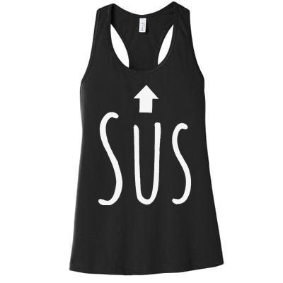 Funny Sus Arrow Gift Women's Racerback Tank