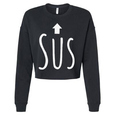 Funny Sus Arrow Gift Cropped Pullover Crew