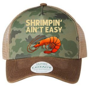 Funny Shrimpin Aint Easy Shrimp Gift Cool Fishing Fisher Legacy Tie Dye Trucker Hat