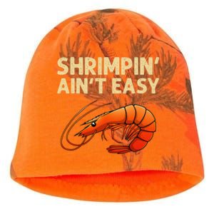 Funny Shrimpin Aint Easy Shrimp Gift Cool Fishing Fisher Kati - Camo Knit Beanie