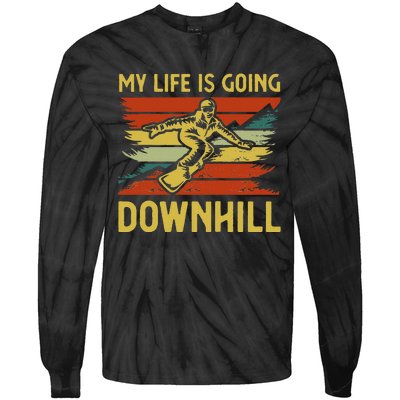 Funny Snowboarding Art For Snowboard Snowboarder Tie-Dye Long Sleeve Shirt