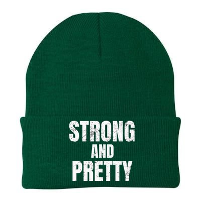 Funny Strong And Pretty Strongman Fitness Gym Gift Knit Cap Winter Beanie