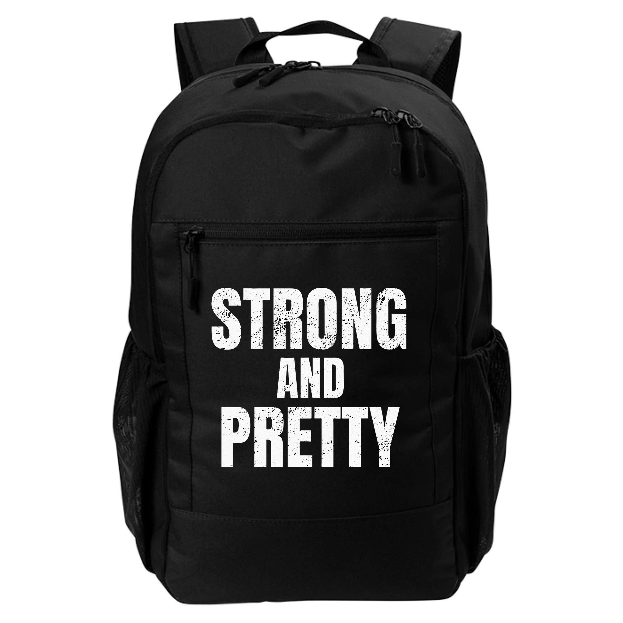 Funny Strong And Pretty Strongman Fitness Gym Gift Backpack