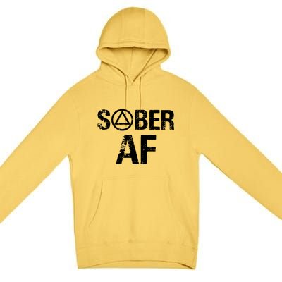 Funny Sober Af Sobriety Recovery Aa Alcoholic Support Gift Premium Pullover Hoodie