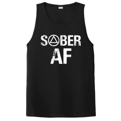 Funny Sober Af Sobriety Recovery Aa Alcoholic Support Gift PosiCharge Competitor Tank