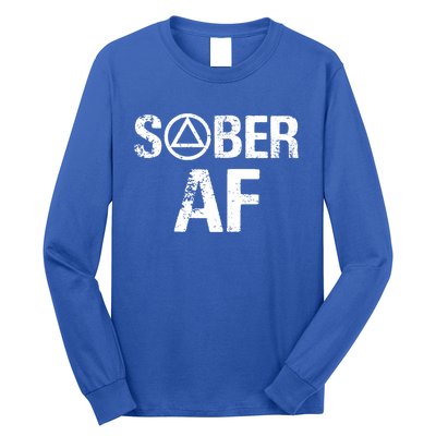 Funny Sober Af Sobriety Recovery Aa Alcoholic Support Gift Long Sleeve Shirt