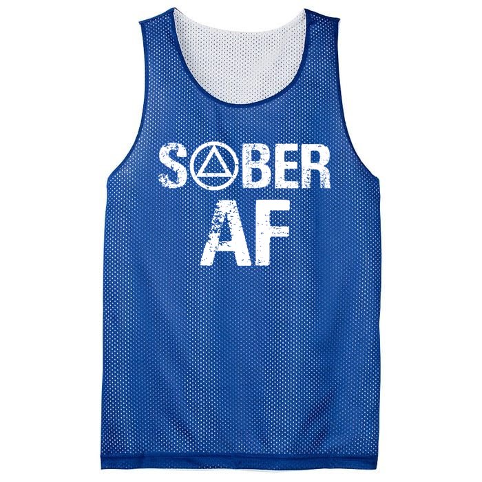 Funny Sober Af Sobriety Recovery Aa Alcoholic Support Gift Mesh Reversible Basketball Jersey Tank