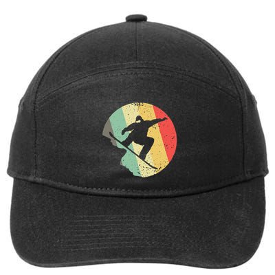 Funny Snowboarding Art For Snowboarder Snowboard 7-Panel Snapback Hat