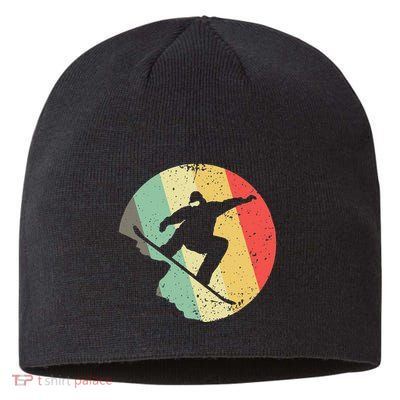 Funny Snowboarding Art For Snowboarder Snowboard Sustainable Beanie