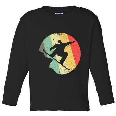 Funny Snowboarding Art For Snowboarder Snowboard Toddler Long Sleeve Shirt