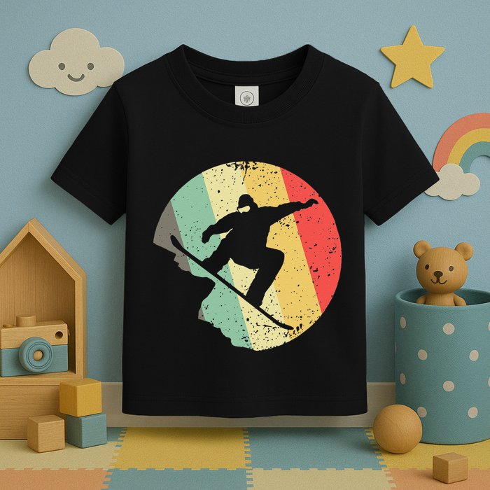 Funny Snowboarding Art For Snowboarder Snowboard Toddler T-Shirt
