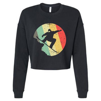 Funny Snowboarding Art For Snowboarder Snowboard Cropped Pullover Crew