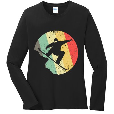 Funny Snowboarding Art For Snowboarder Snowboard Ladies Long Sleeve Shirt
